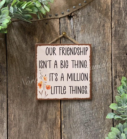 Our Friendship Isn't A Big Thing