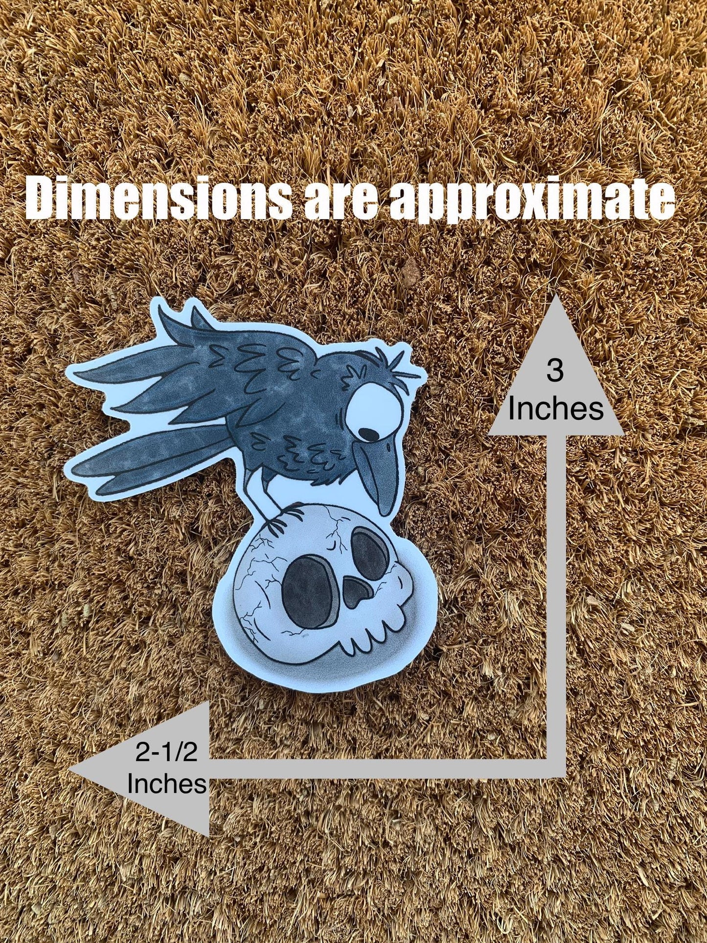 Crow and Skull Sticker