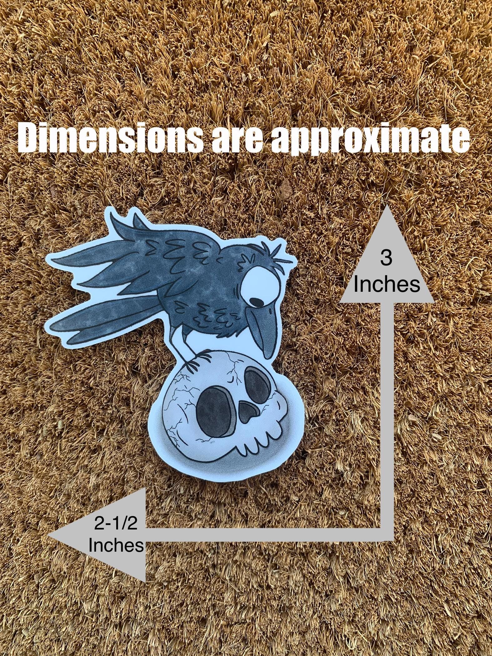 Crow and Skull Sticker