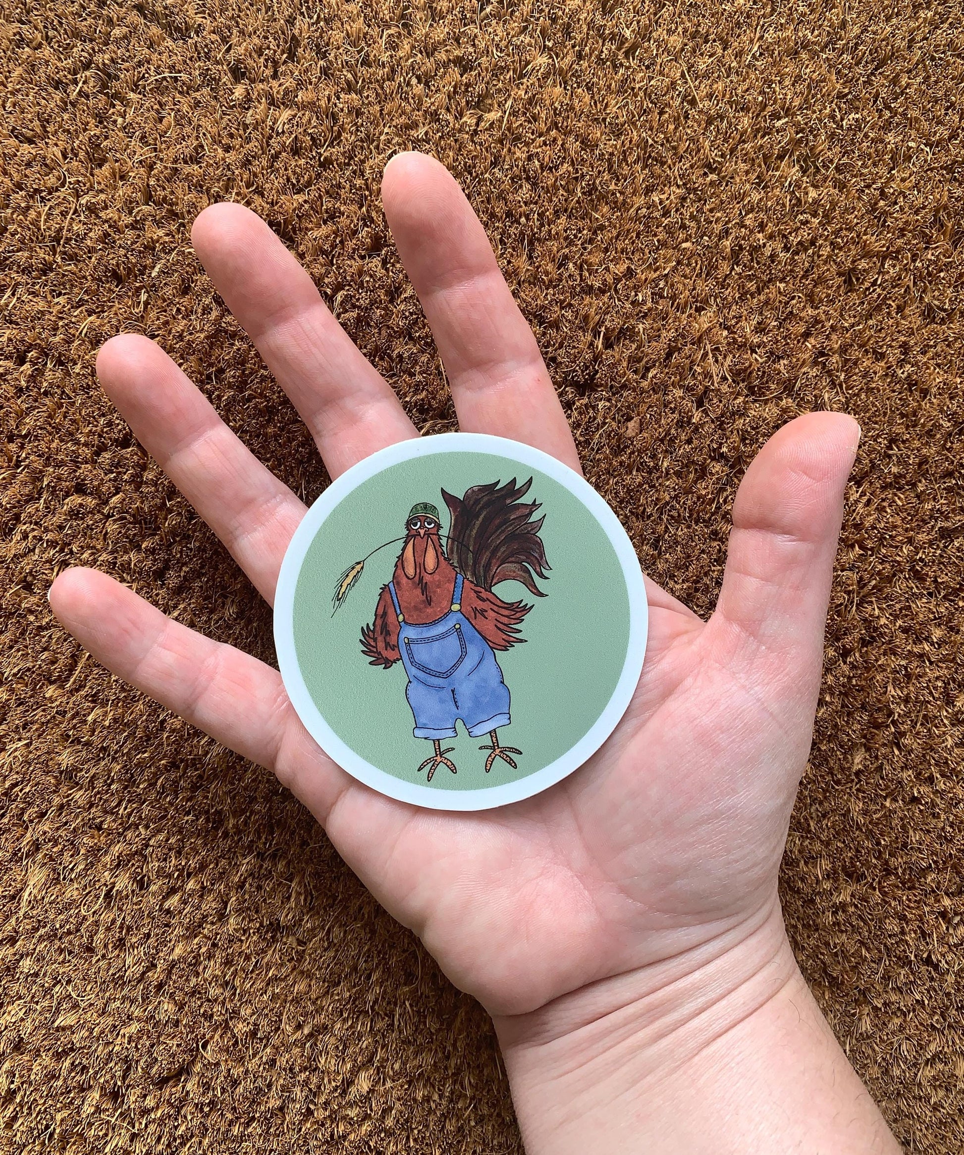 Corn Fed, Chicken Sticker, Farmer Sticker, Rooster Sticker, Chicken...